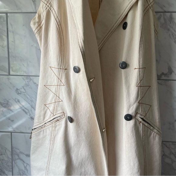 🏷️ VINTAGE Fore Warned Denim Skort/Jumper/Romper - Picture 14 of 15